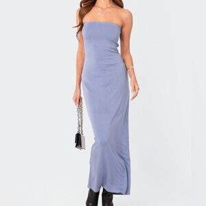 Edikted Light Blue Strapless Maxi Dress!!